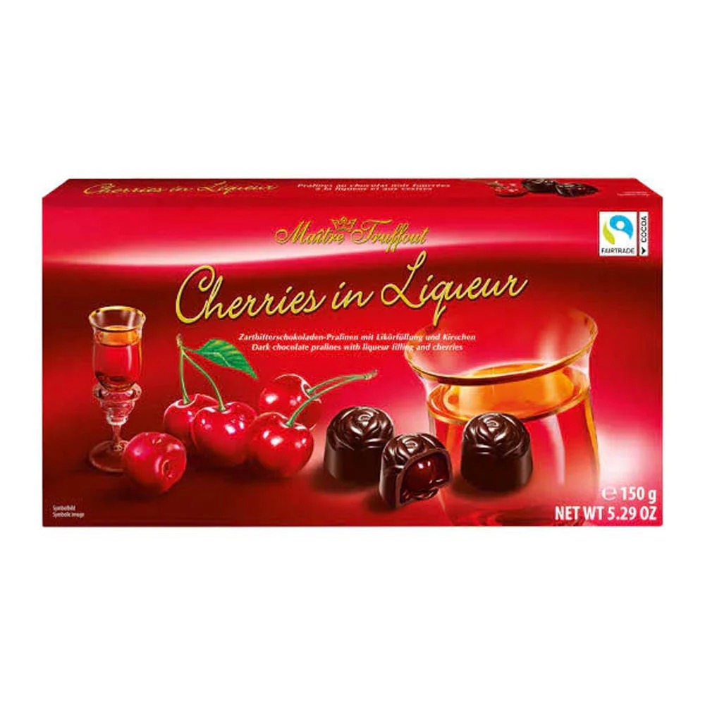 Maître Truffout Chocolates Cherry in Liqueur Box 150g - Maitre Truffout ...
