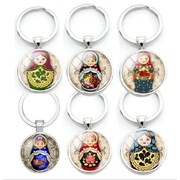 Matryoshka Key Ring Single Sided Flat / Set of 5