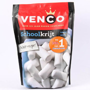 Venco Dutch Licorice School Chalk White Schoolkrijt Bag 225g