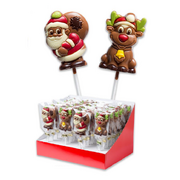 MartiChoc Chocolate Lollipop Santa or Raindeer Figurine 30g