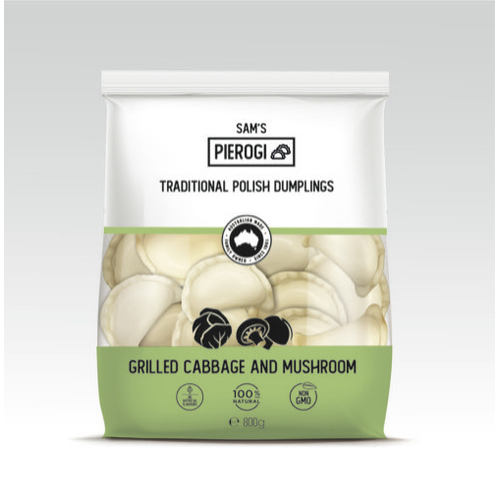 Sam's Pierogi Vareniki Grilled Cabbage & Mushrooms Frozen 800g