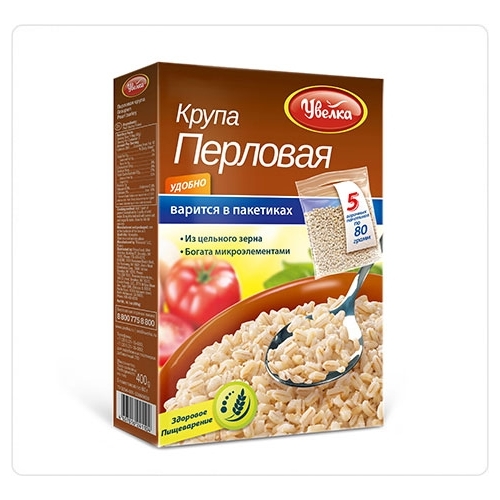Uvelka Groats Boil-in-Bag Pearl Barley 400g