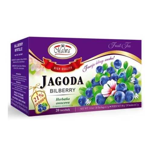 Malwa Fruit Tea Bilberry 20tb 40g / Jagoda