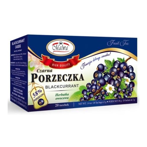 Malwa Fruit Tea Blackcurrant 20tb 40g / Czarna Porzeczka