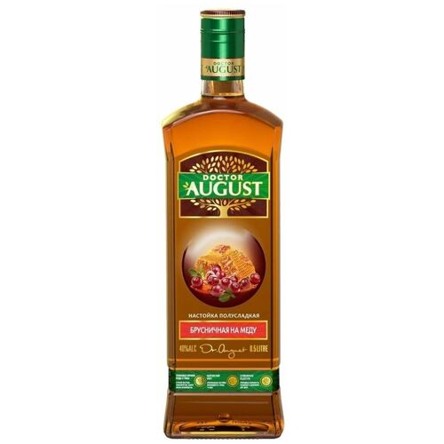 Doctor August Lingonberry on Honey Tincture Semi-Sweet 0.5L