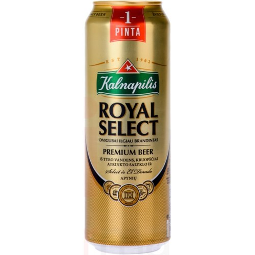 Kalnapilis Royal Select Beer Can 568mL
