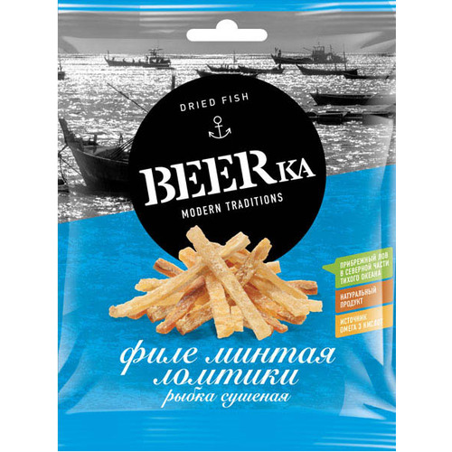 Beerka Fillet of Pollock Shredded 25g