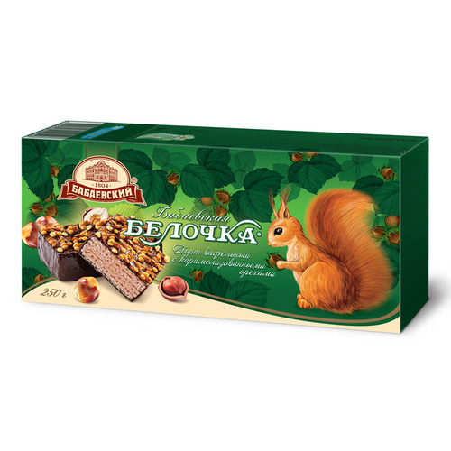 Babaevsky Wafer Cake with Caramelized Hazelnuts Belochka 250g