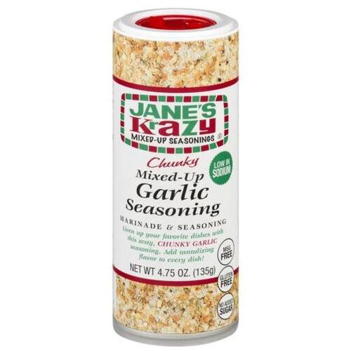 Jane's Krazy Chunky Garlic MixedUp Seasoning 135g Jane's Krazy, USA