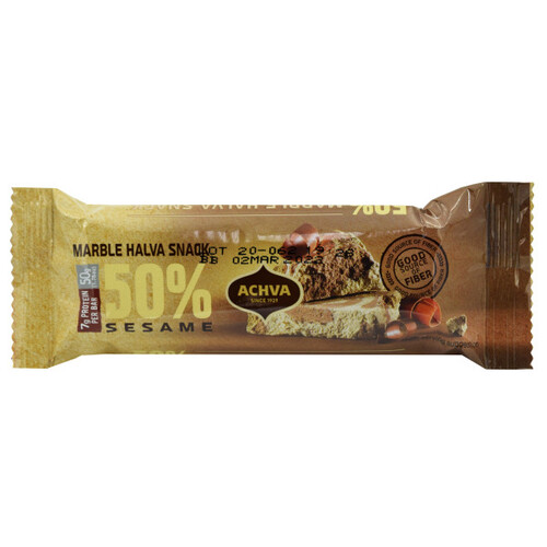 Achva Sesame Halva Snack Marble Bar 50g