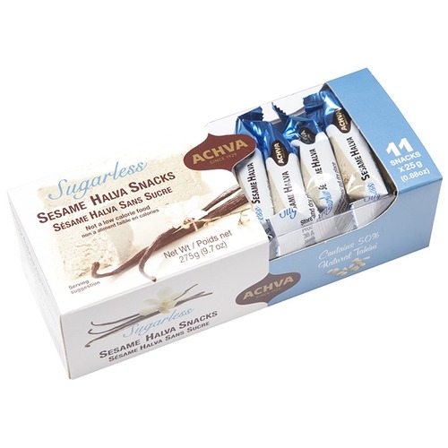 Achva Sesame Halva Snacks 11 Bars Sugarless Gift Pack 275g