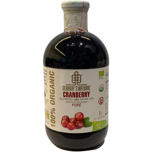 Georgia's Natural Juice Cranberry 1L / 100% Organic