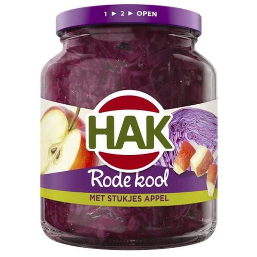 Hak Red Cabbage w/Apple 700g / Rode Kool met Stukjes Appel