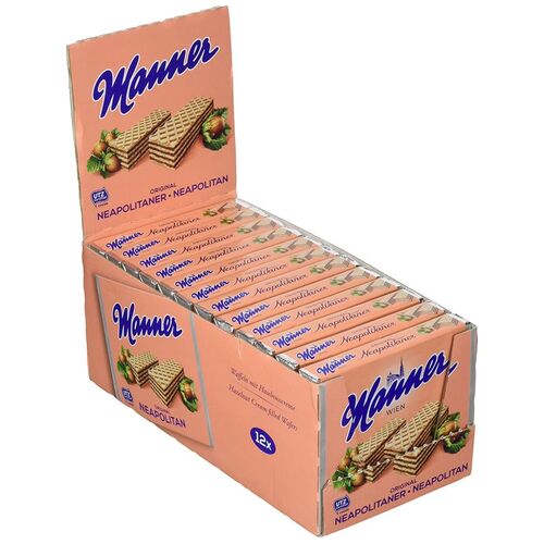 Manner Wafers Hazelnut 75g / Pack of 12