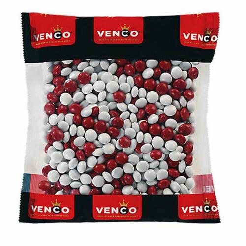 Venco Dutch Licorice Red & White Mint 1kg / Mintnopjes