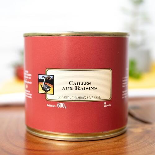 Godard Roasted Quails w/Grapes Tin 600g / Caillers aux Rasins