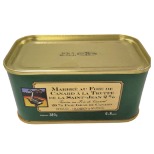 Godard Marbre of Pork Terrine 20% Foie Gras and 2% Saint-Jean Truffle Tin 310g
