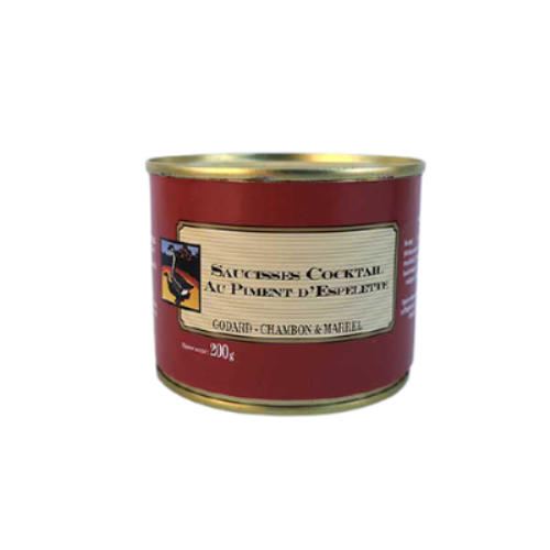 Godard Cocktail Sausages w/Espelette Pepper Tin 200g