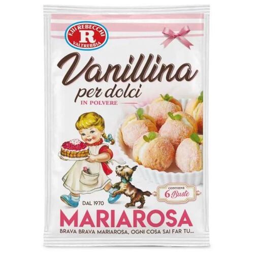 Mariarosa Vanillin Powder for Sweets 3g (6 x 0.5g) / Vanillina Per Dolci