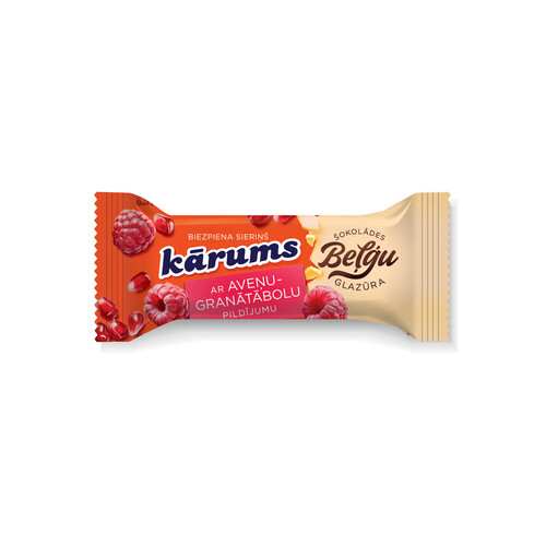 Karums Glazed Curd Snack Raspberry & Pomegranate 38g / White Chocolate
