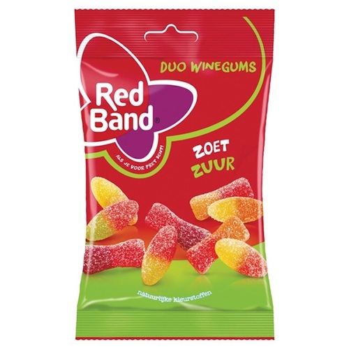 Red Band Dutch Wine Gums Sweet & Sour 190g / Duo Winegums