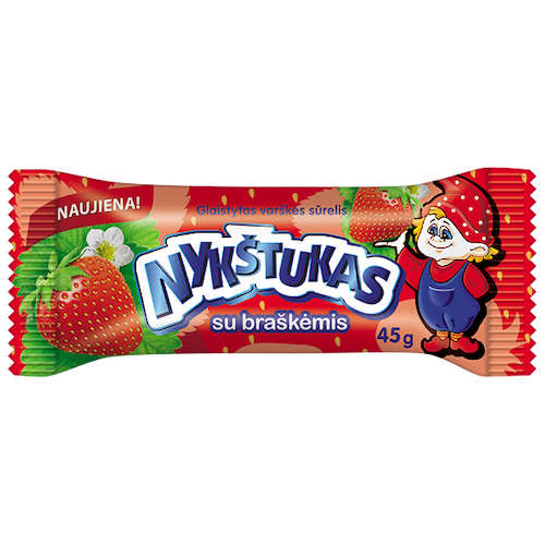 Nykstukas Glazed Curd Snack Strawberry 45g