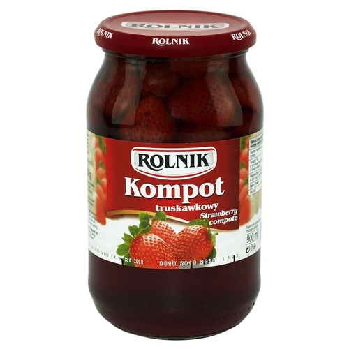 Rolnik Strawberry Compote 900ml / Kompot Truskawkowy