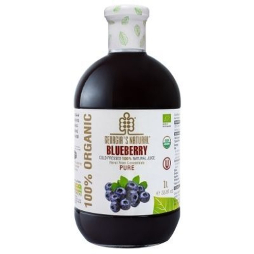 Georgia's Natural Juice Blueberry 1L / 100% Organic Cold Pressed