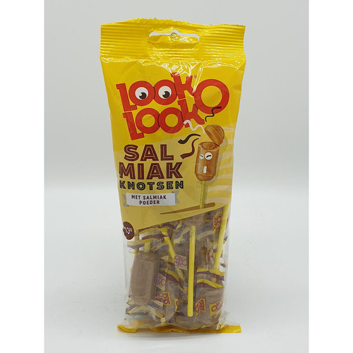 Look-o-Look Salmiak Lollipops 136g / Salmiak Knotsen