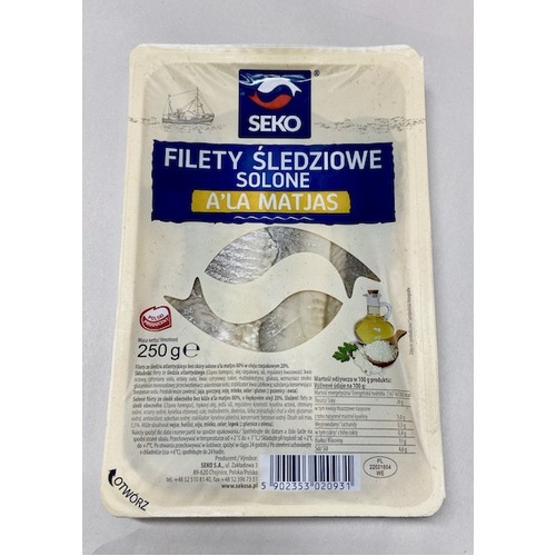 Seko Herring Fillet Matjas in Oil Tray 250g