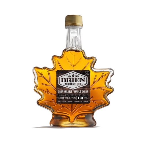 Brien Maple Syrup Grade A 250ml / Glass Leaf Bottle