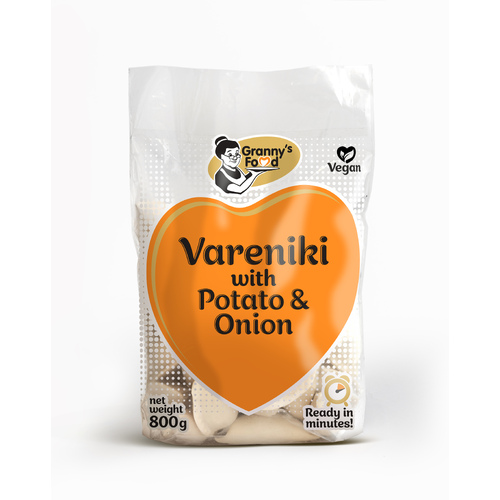 Granny's Food Pierogi Dumplings w/Potatoes & Onion Frozen 800g