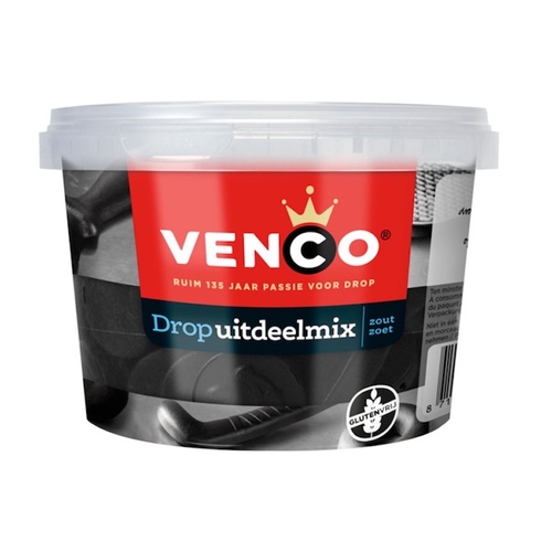 Venco Dutch Licorice Assorted Sweet & Salt TUB 550g / Drop Uitdeelmix / BB 11.10.23