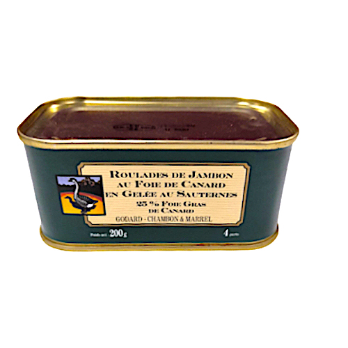 Godard Ham & Duck Roulades w/Sauternes Jelly 25% Foie Gras 200g