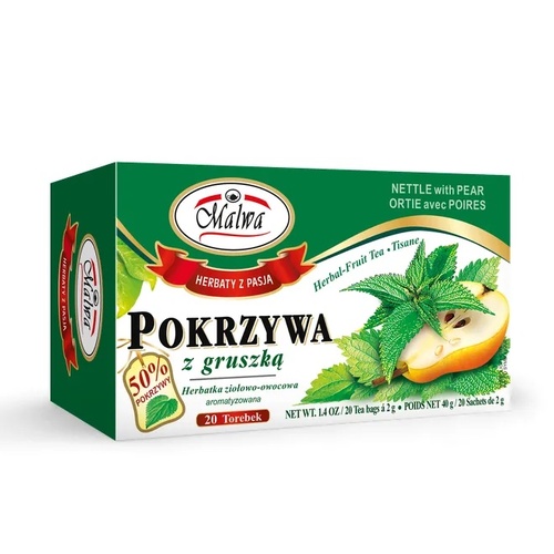 Malwa Herbal Tea Nettle w/Pear 40g / Pokrzywa z Gruszka
