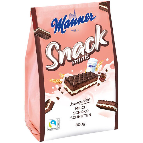 Manner Wafers Snack Minis Chocolate 300g