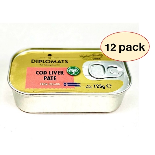 Diplomats Cod Liver Pate 125g / Pack of 12