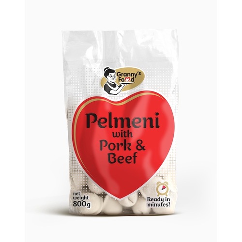 Granny's Food Pelmeni Dumplings w/Beef & Pork Frozen 800g