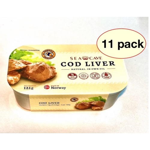 Sea Cave Cod Liver In Own Oil 121g / Pack of 11