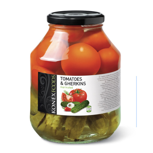 Konex Food Tomatoes & Gherkins Marinated 1630g