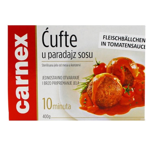 Carnex Meatballs w/Tomato Sauce 400g / Cufte u Paradajz Sosu