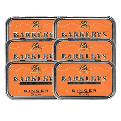 Tuttle & Co Barkleys Mints Tastefully Intense Ginger 50g / Pack of 6