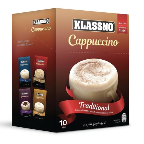 Klassno Coffee Cappuccino Traditional Instant 200g / 10 Sachets