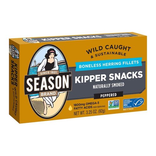 Season Herring Fillets Smoked & Peppered 92g / Kipper Snacks