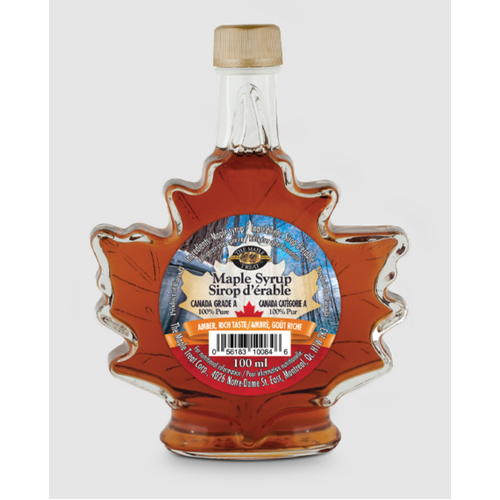 The Maple Treat Corporation Grade A Maple Syrup 100ml / Leaf Bottle
