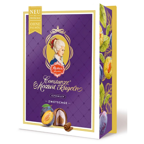 Reber Marzipan Chocolates Plum Gift Box 120g / Constanze Mozart Kugeln