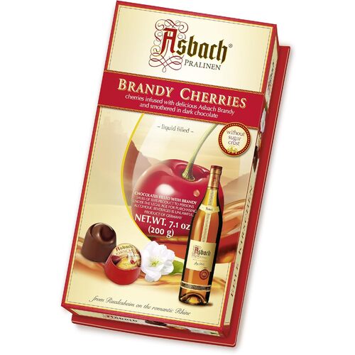 Asbach Pralines Brandy Cherries Gift Box 200g