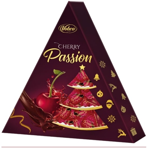 Vobro Chocolates Cherry Passion 126g / Christmas Tree Git Box