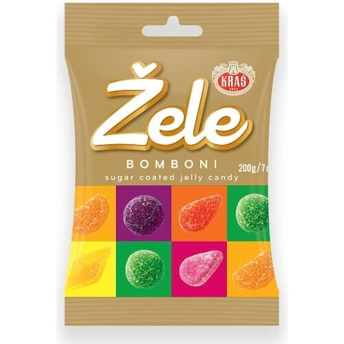Kras Jelly Candy Sugar Coated 200g / Zele Bomboni