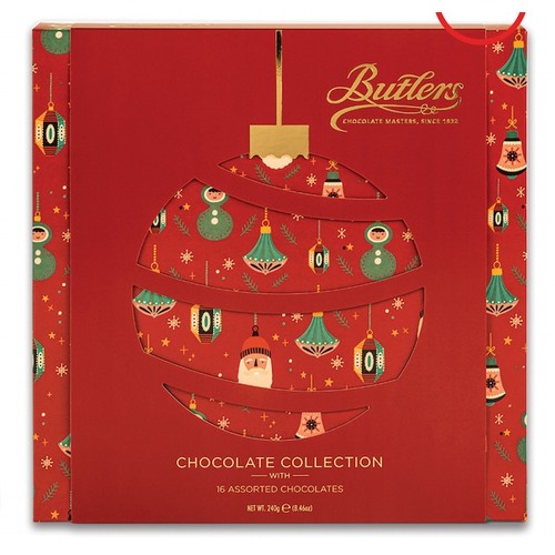 Butlers Chocolate Collection Red Christmas Gift Box 240g